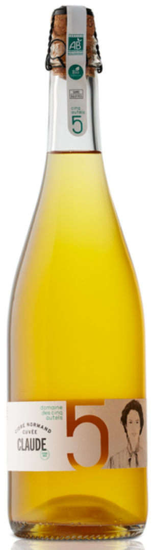Bio / sans sulfites ajoutés - Domaine des cinq autels  Cidre demi-sec 4,5%  - 75cl cuvée claude