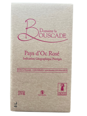 BIB Rosé Domaine de la Bouscade - 5L IGP PAYS D'OC rosé