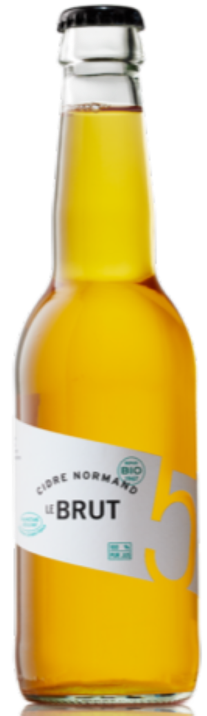 33cl Bio / sans sulfites ajoutés - Domaine des cinq autels Cidre brut 5,5% - 33cl cuvée Jean-René