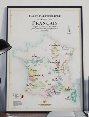 Carte des Vins de France 50x70cm