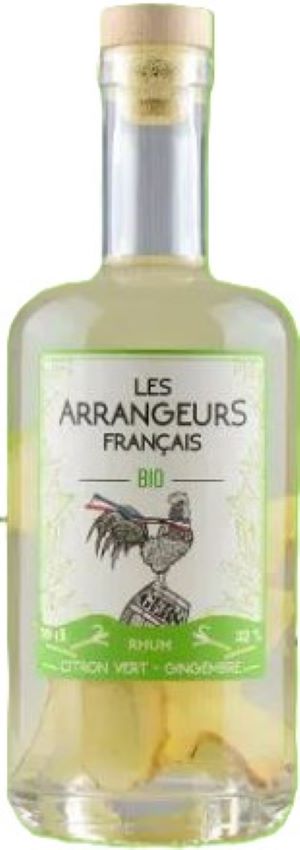Rhum Citron vert - Gingembre Bio Les arrangeurs Français - 70 cl - 32 %
