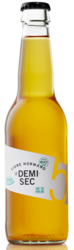 33cl Bio / sans sulfites ajoutés - Domaine des cinq autels Cidre demi-sec 5,5% - 33cl cuvée claude